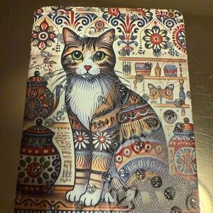 Compact Mirror Cat Design